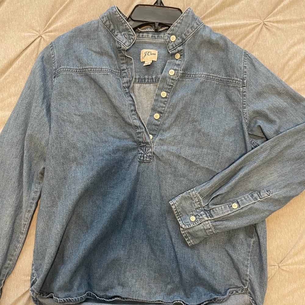 J Crew denim button up shirt